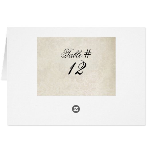 Peacock Feathers Wedingstabel Tent Card (Achterkant Horizontaal)