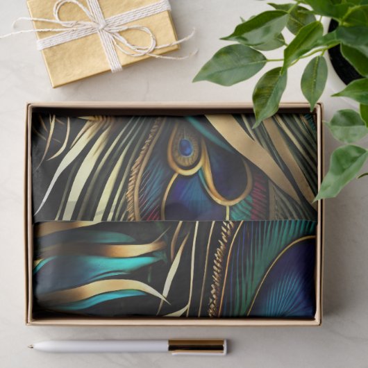 Peacock Feathers Weefpapier Tissuepapier (Geschenk)