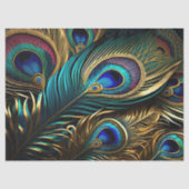 Peacock Feathers Weefpapier Tissuepapier (Voorkant)