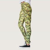 Peacock Feathers Yellow Pattern Legging (Links)