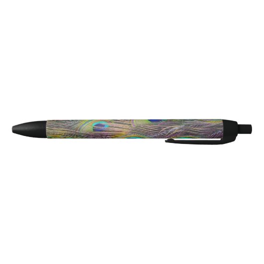 Peacock Feathers Zwarte Inkt Pen (Bodem)