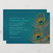 Peacock-feether-weddenschappen Kaart (Voorkant / Achterkant)