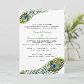 Peacock-feether-weddenschappen Kaart (Staand voorkant)