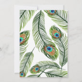 Peacock-feether-weddenschappen Kaart (Achterkant)