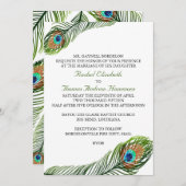 Peacock-feether-weddenschappen Kaart (Voorkant / Achterkant)