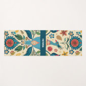 Peacock Fest Bloemen Aangepast Patroon Yogamat (Voorkant (horizontaal))