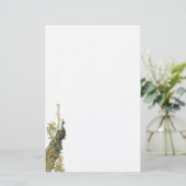 Peacock & Filigree Stationery/Letterhead Briefpapier (Staand voorkant)