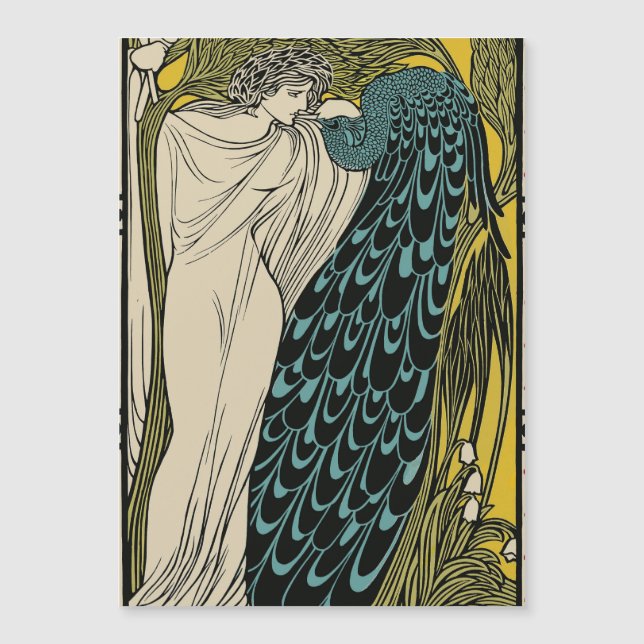 Peacock Fine Art Bird Nouveau (Voorkant)