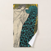 Peacock Fine Art Bird Nouveau Bad Handdoek (Handdoek)