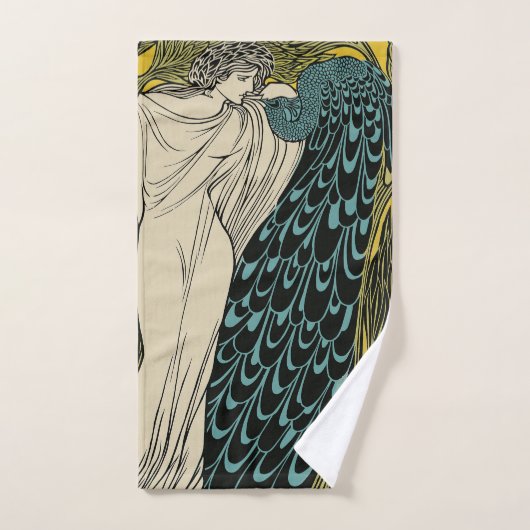 Peacock Fine Art Bird Nouveau Bad Handdoek (Handdoek)