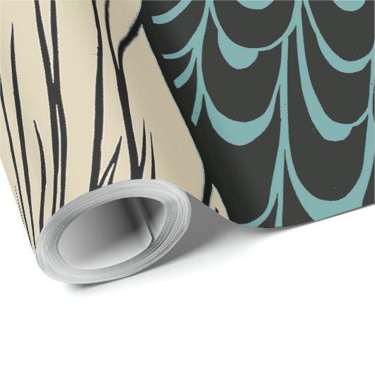 Peacock Fine Art Bird Nouveau Cadeaupapier (Rol Hoek)