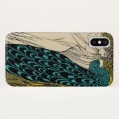 Peacock Fine Art Bird Nouveau Case-Mate iPhone Case (Achterkant (horizontaal))