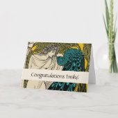 Peacock Fine Art Bird Nouveau Kaart (Voorkant)