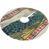 Peacock Fine Art Bird Nouveau Kerstboom Rok (Gekanteld)