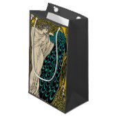 Peacock Fine Art Bird Nouveau Klein Cadeauzakje (Voorkant Gekanteld)