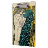 Peacock Fine Art Bird Nouveau Klembord (Links)