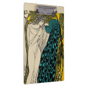 Peacock Fine Art Bird Nouveau Klembord (Rechts)