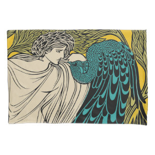 Peacock Fine Art Bird Nouveau Kussensloop
