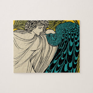 Peacock Fine Art Bird Nouveau Legpuzzel