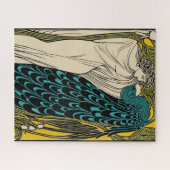 Peacock Fine Art Bird Nouveau Legpuzzel (Horizontaal)