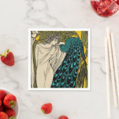 Peacock Fine Art Bird Nouveau Servet (Insitu)