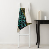 Peacock Fine Art Bird Nouveau Sherpa Deken (In situ)
