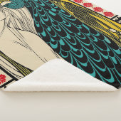 Peacock Fine Art Bird Nouveau Sherpa Deken (3/4)