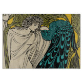 Peacock Fine Art Bird Nouveau Snijplank (Voorkant)