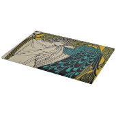 Peacock Fine Art Bird Nouveau Snijplank (Hoek)