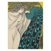 Peacock Fine Art Bird Nouveau Tafelkleed (Voorkant)