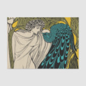 Peacock Fine Art Bird Nouveau Tissuepapier (Voorkant)