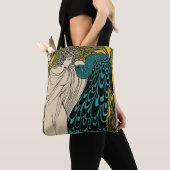 Peacock Fine Art Bird Nouveau Tote Bag (Dichtbij)