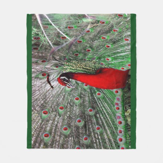 Peacock Fleece Blanket Deken (Voorkant)