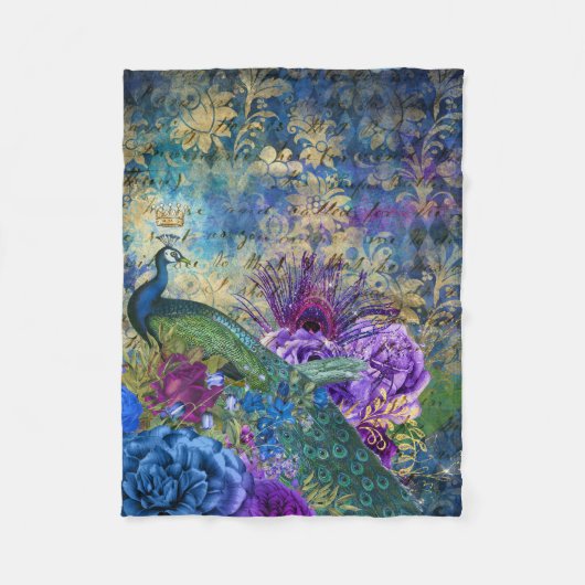 Peacock Fleece Blanket - prachtig design (Voorkant)