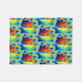 Peacock Fleece Deken (Voorkant (Horizontaal))