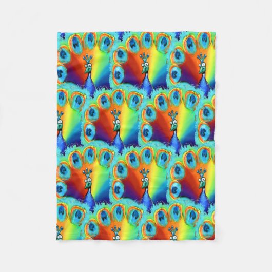 Peacock Fleece Deken (Voorkant)