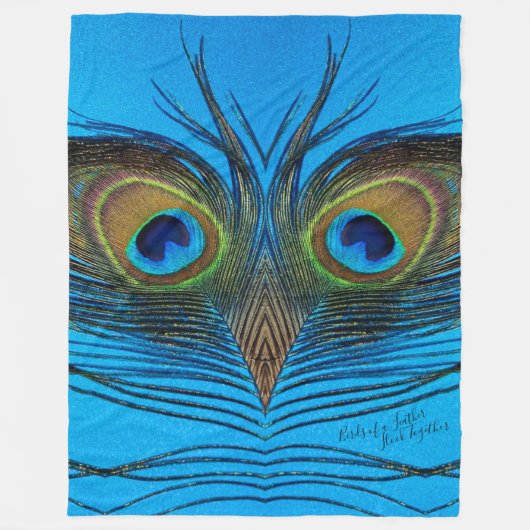 Peacock Fleece Deken (Voorkant)