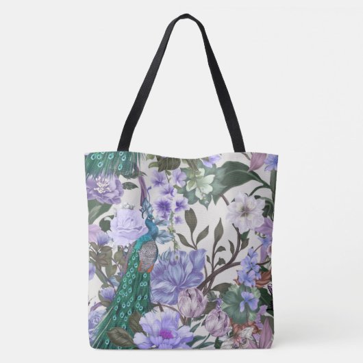 Peacock Floral Beauty Mode Tas (Achterkant)