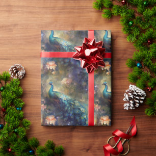 Peacock Floral Cadeaupapier