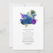  Peacock Floral Celebration of Life Kaart (Voorkant)