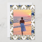  Peacock Floral Celebration of Life Kaart (Achterkant)