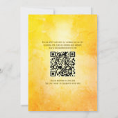 Peacock Floral Indian Hindu Wedding QR-code Kaart (Achterkant)