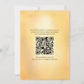 Peacock Floral Indian Hindu Wedding QR-code Kaart (Achterkant)