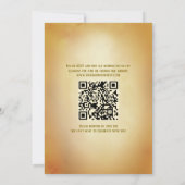 Peacock Floral Indian Hindu Wedding QR-code Kaart (Achterkant)