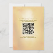 Peacock Floral Indian Hindu Wedding QR-code Kaart (Achterkant)