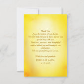 Peacock Floral Indian Wedding Dank je wel kaart (Achterkant)