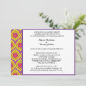 Peacock Floral Invitation Kaart (Staand voorkant)