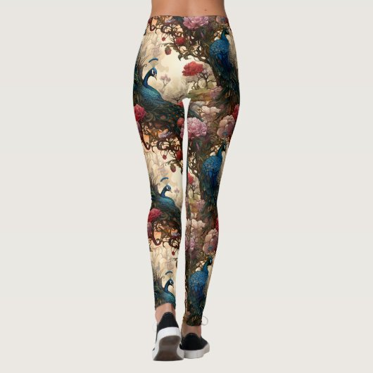  Peacock Floral Leggings (Achterkant)