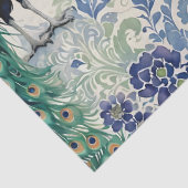 Peacock floral paisley waterverf tissuepapier (Detail)
