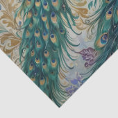 Peacock floral paisley waterverf tissuepapier (Detail)
